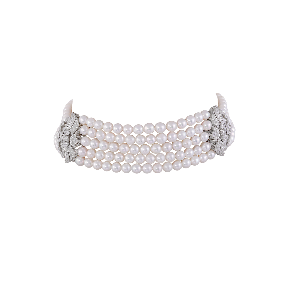 Diamond Pearl Choker Image