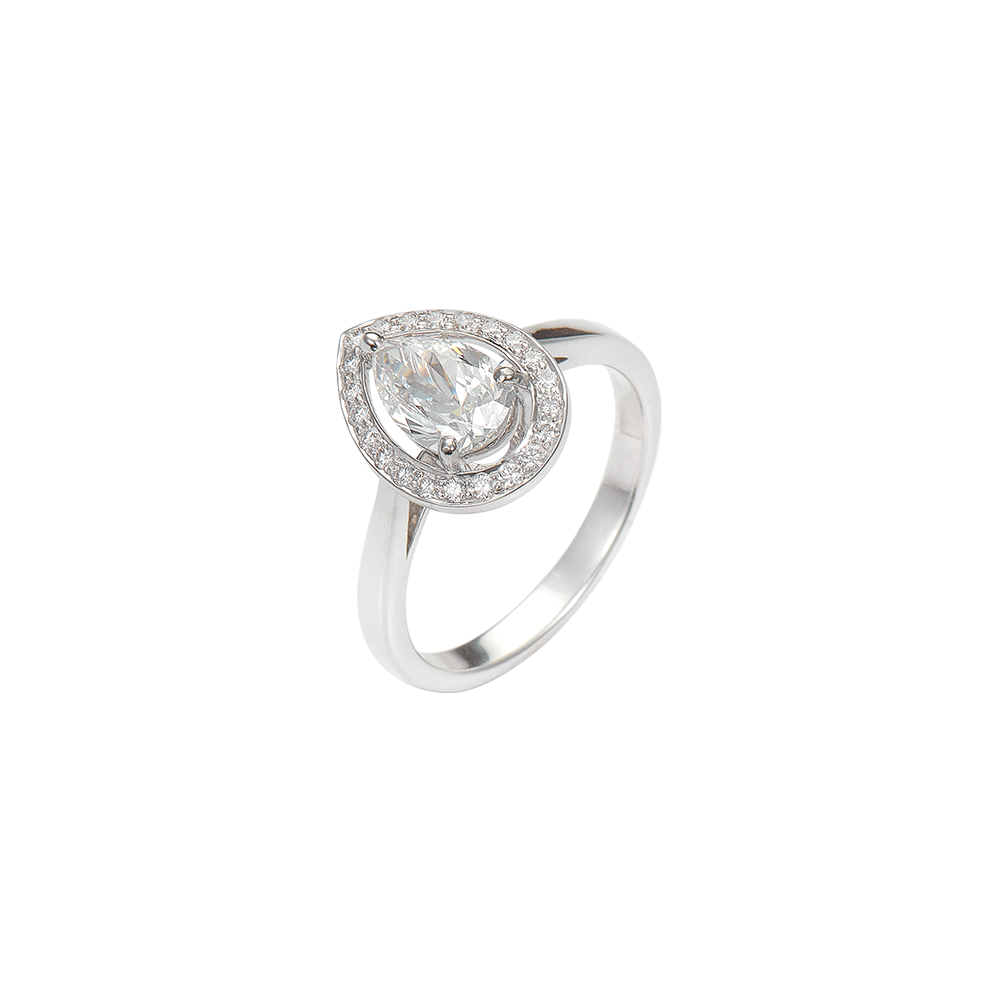 Pear Shaped Diamond Ring Image
