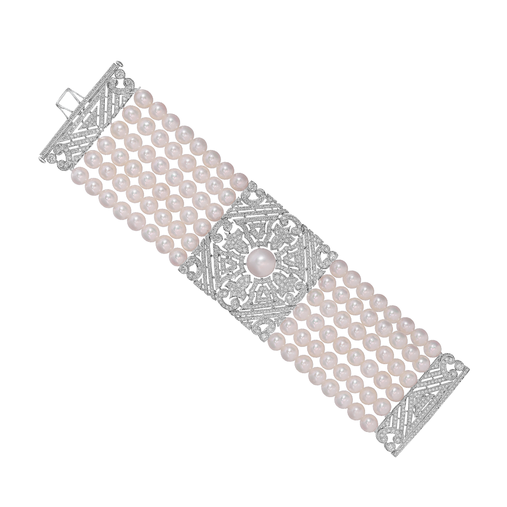 Diamond Pearl Bracelet Image