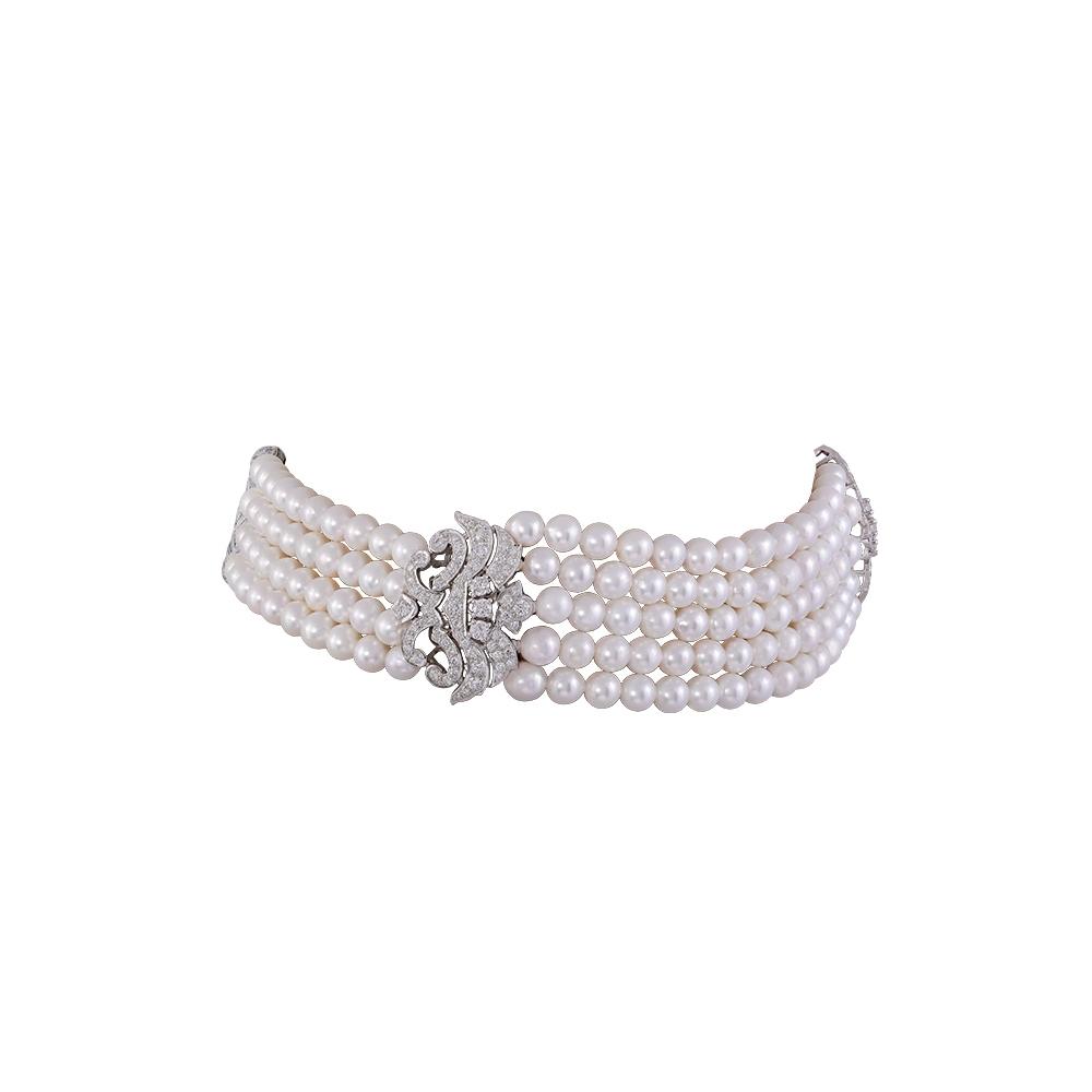 Diamond Pearl Choker Image