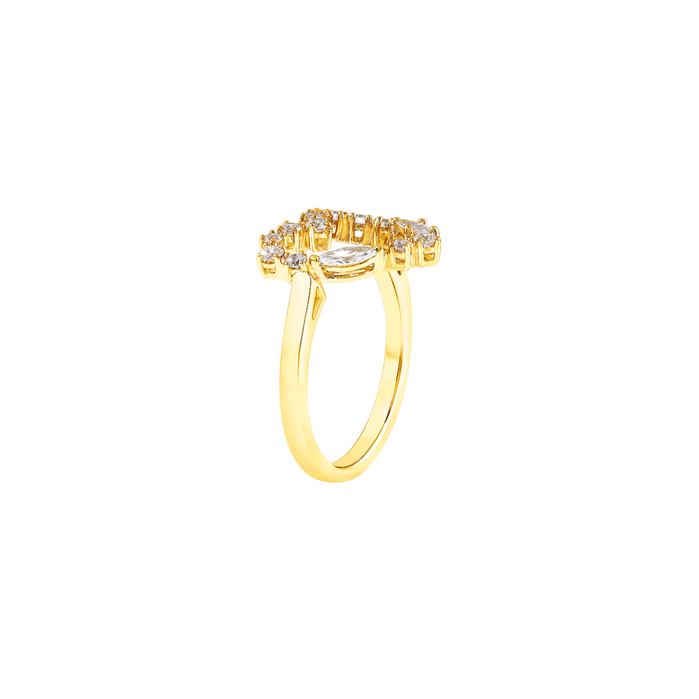 Diamond Heart Ring Gold Image