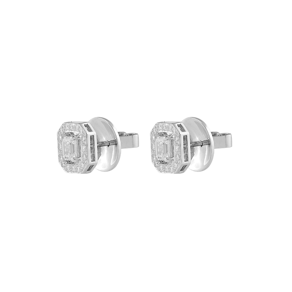 Emerald-Cut Earstuds Image