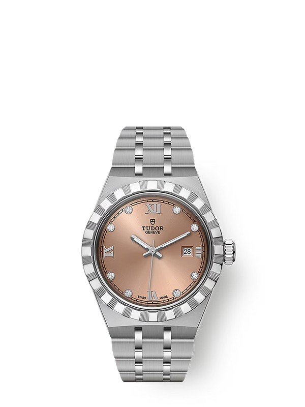 TUDOR ROYAL - 28 mm steel case - Diamond-set dial