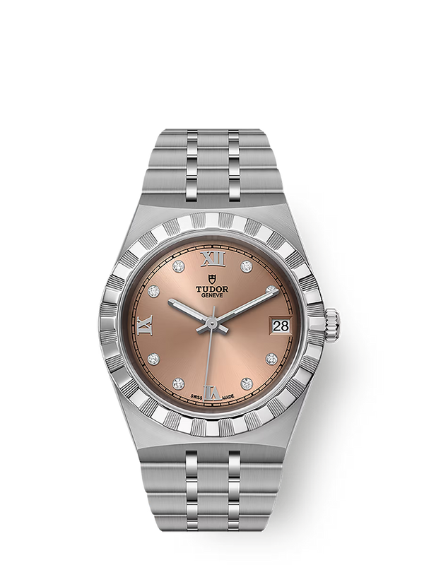 TUDOR ROYAL - 34 mm steel case -  Diamond-set dial