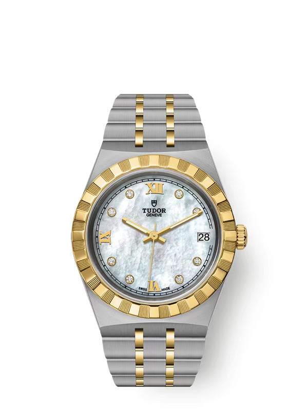 TUDOR ROYAL - 34mm steel case - Yellow gold bezel