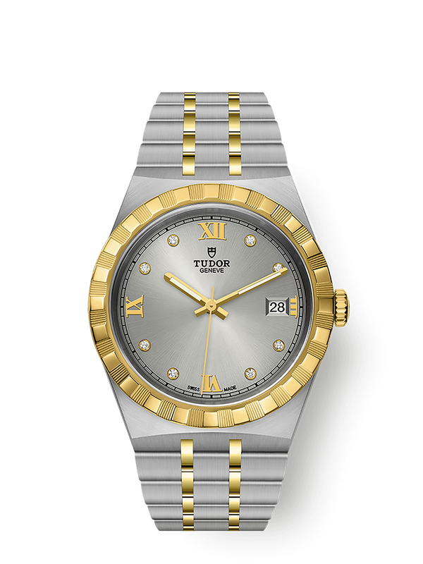 TUDOR ROYAL - 38mm steel case - Yellow gold bezel