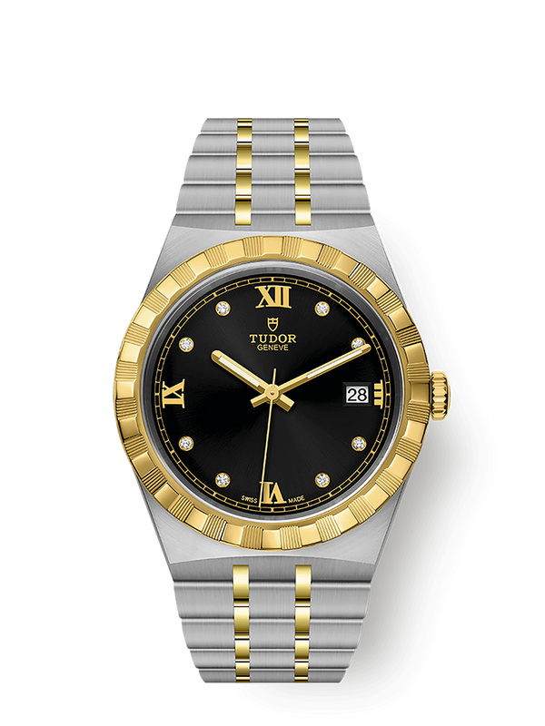 TUDOR ROYAL - 38mm steel case - Yellow gold bezel
