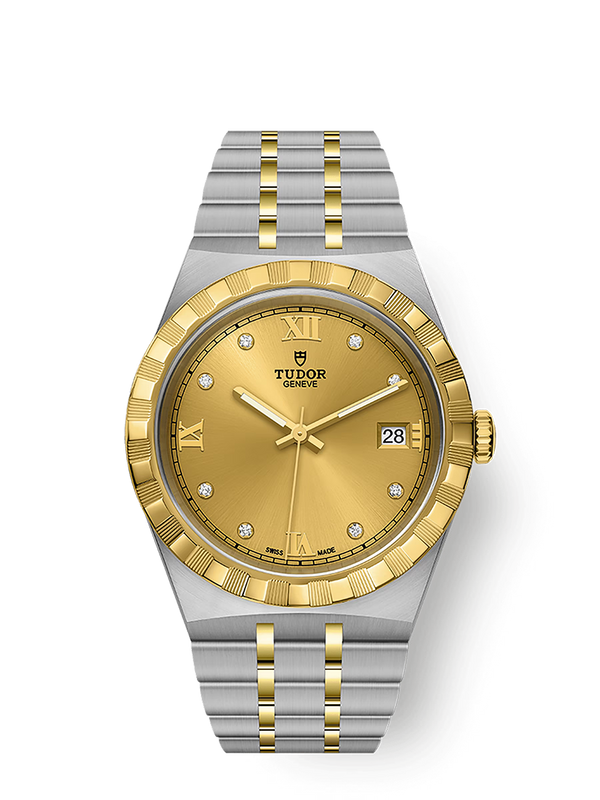 TUDOR ROYAL - 38mm steel case - Yellow gold bezel