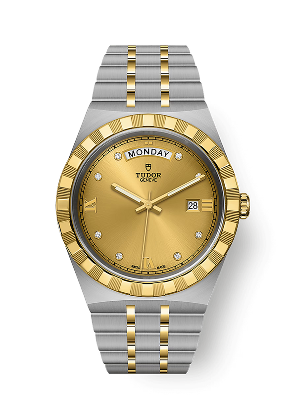 TUDOR ROYAL - 41mm steel case - Yellow gold bezel
