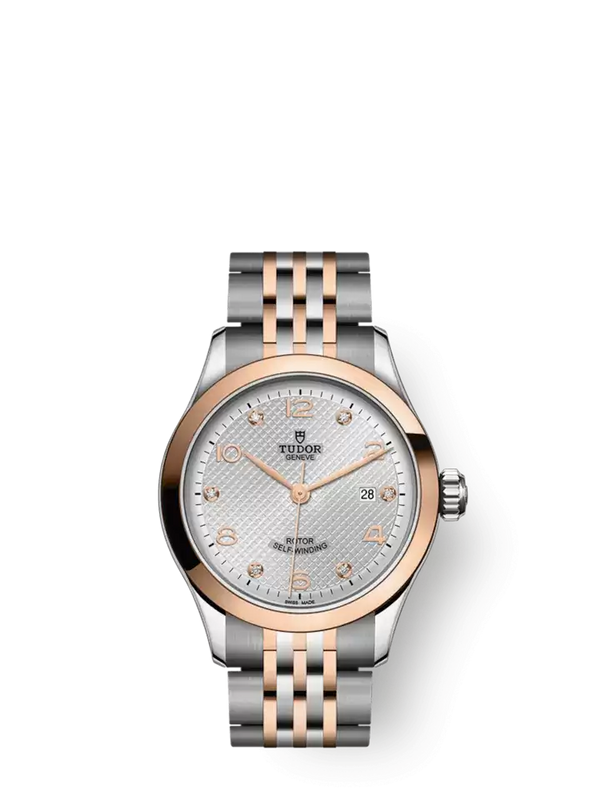 1926 - 28 mm steel case - Rose gold bezel