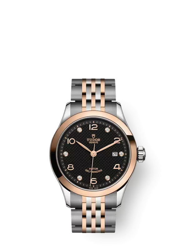 1926 - 28 mm steel case - Rose gold bezel