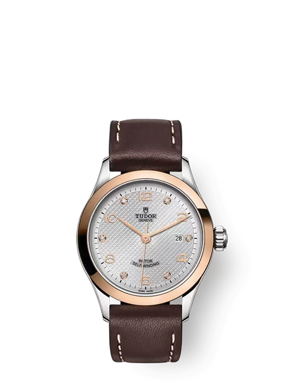 1926 - 28 mm steel case - Rose gold bezel