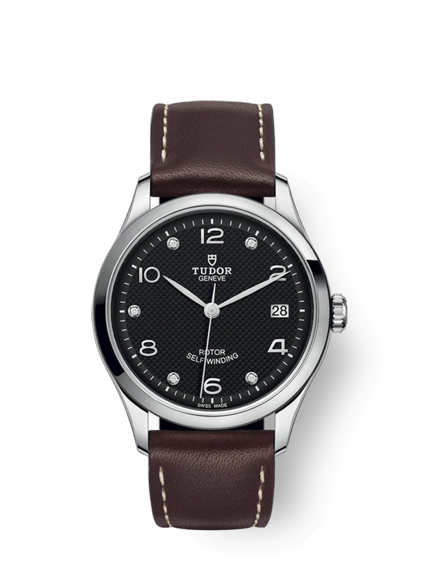 1926 - 36 mm steel case - Brown leather bracelet