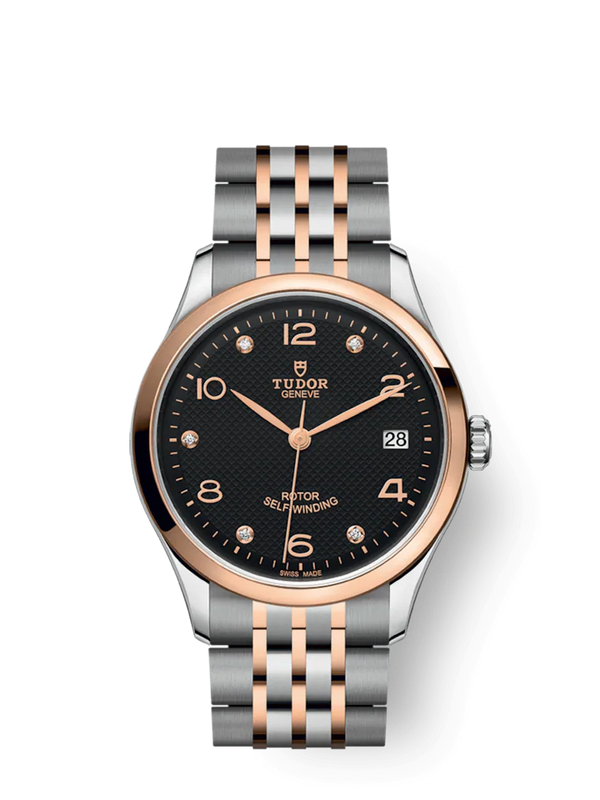 1926 - 36 mm steel case - Rose gold bezel