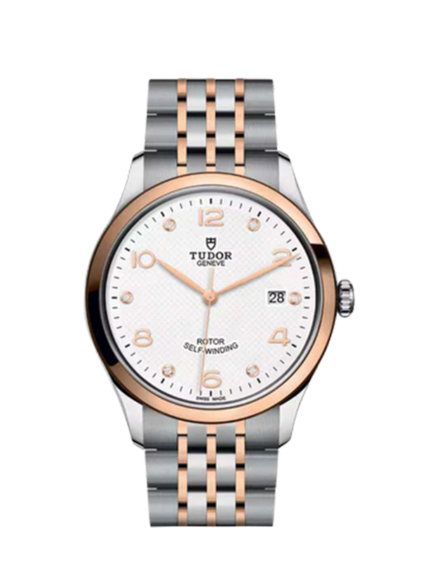 1926 - 39 mm steel case  - White diamond-set dial