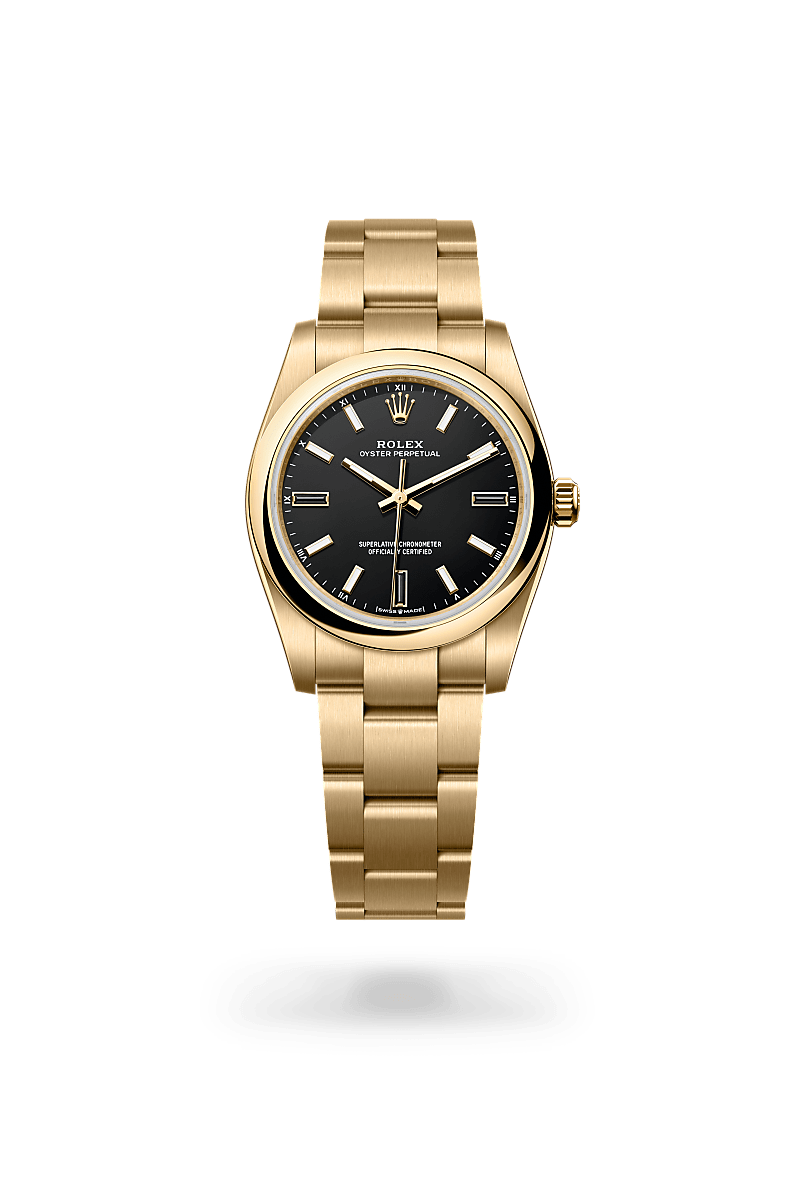 Oyster, 34 mm, yellow gold