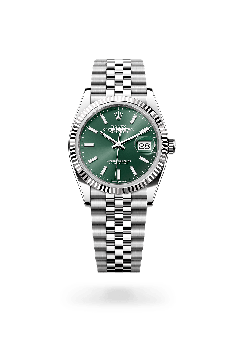 Oyster, 36 mm, Oystersteel and white gold