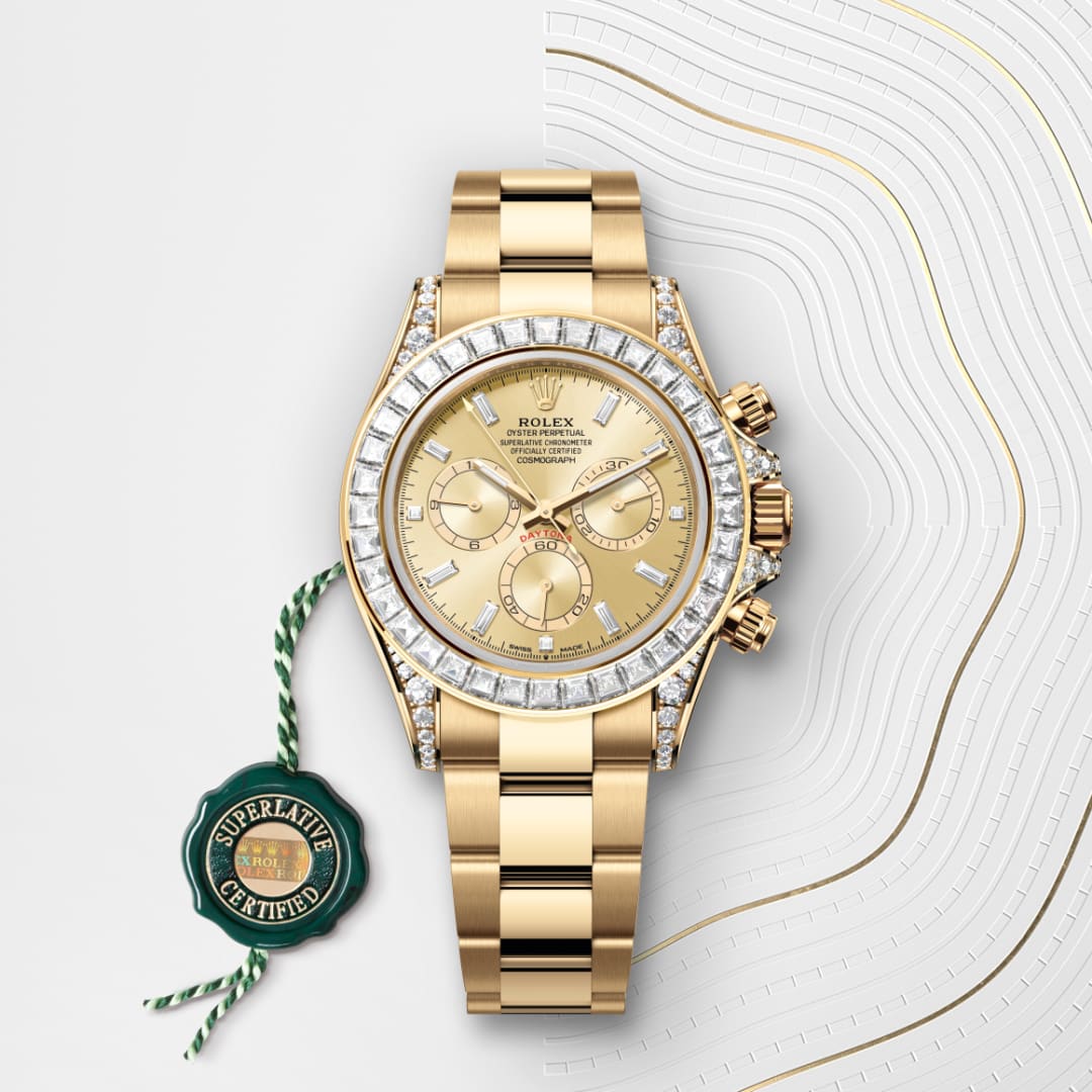 Oyster, 40 mm, yellow gold and diamonds