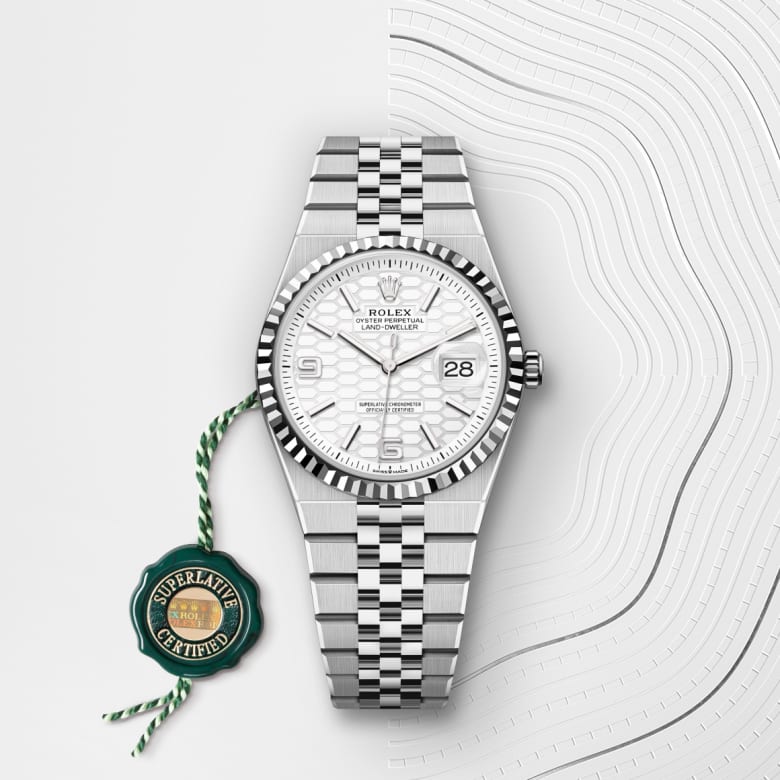 Oyster, 36 mm, Oystersteel and white gold