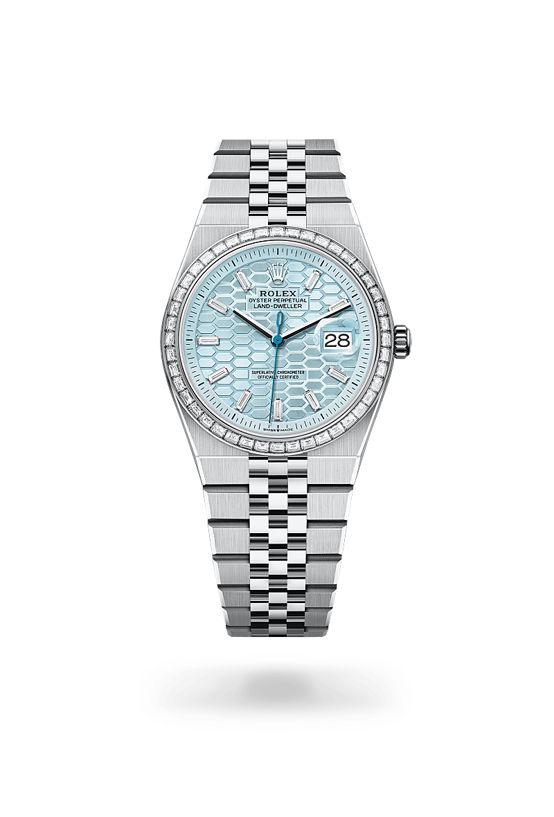 Oyster, 36 mm, platinum and diamonds