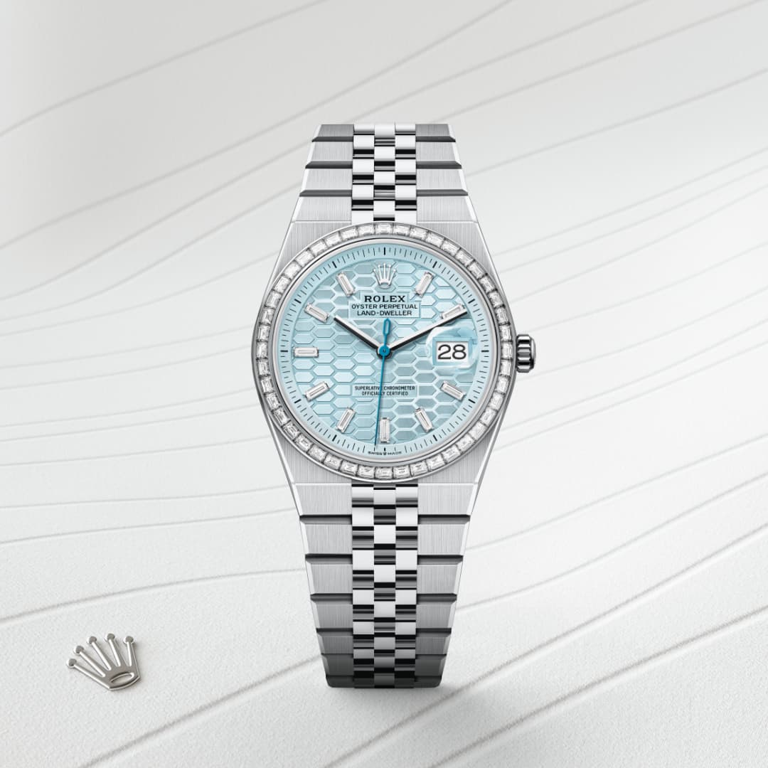 Oyster, 36 mm, platinum and diamonds
