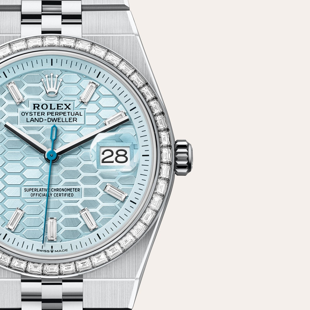 Oyster, 36 mm, platinum and diamonds