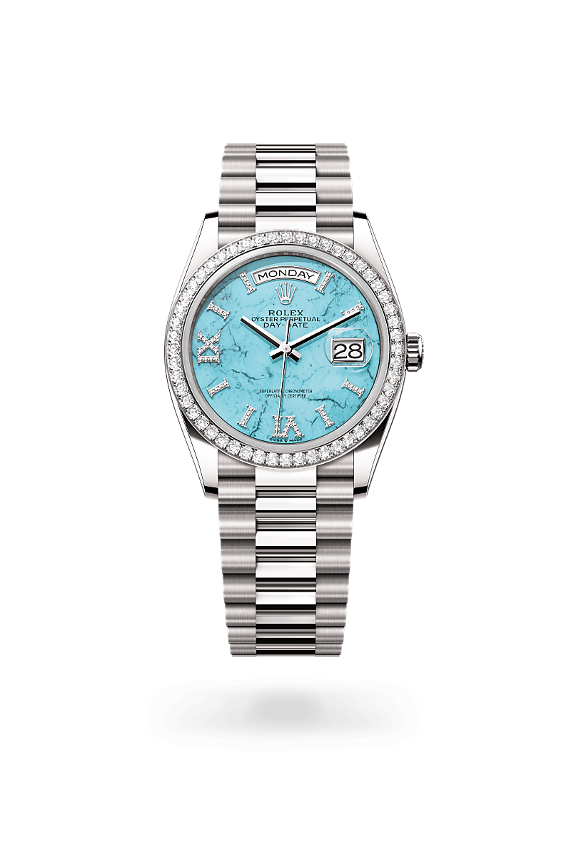 Oyster, 36 mm, white gold and diamonds
