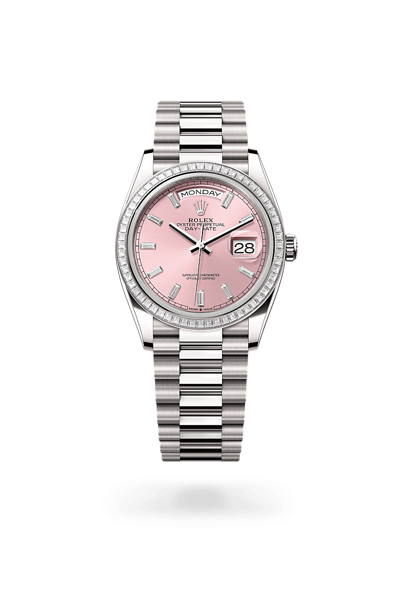 Oyster, 36 mm, white gold and diamonds