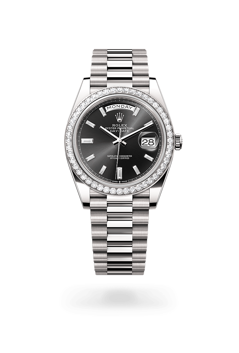 Oyster, 40 mm, white gold and diamonds