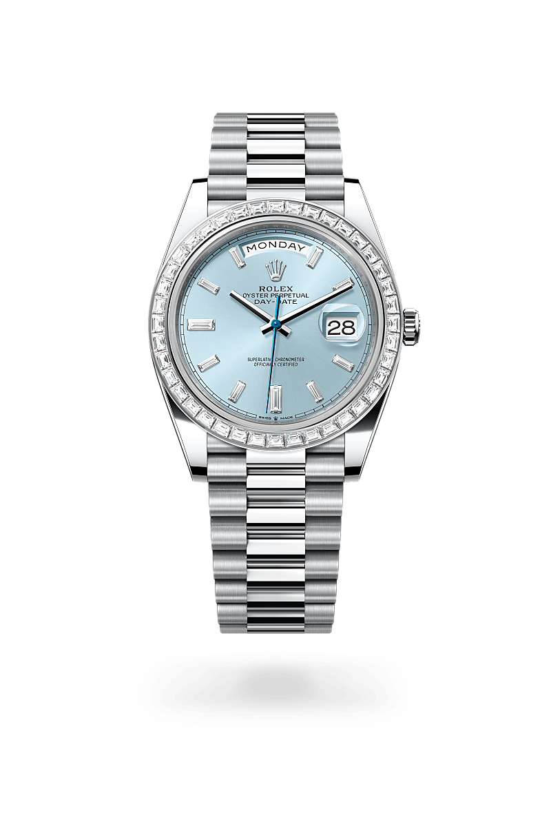 Oyster, 40 mm, platinum and diamonds