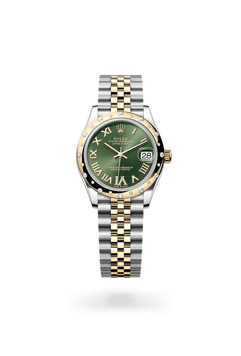Oyster, 31 mm, Oystersteel, yellow gold and diamonds