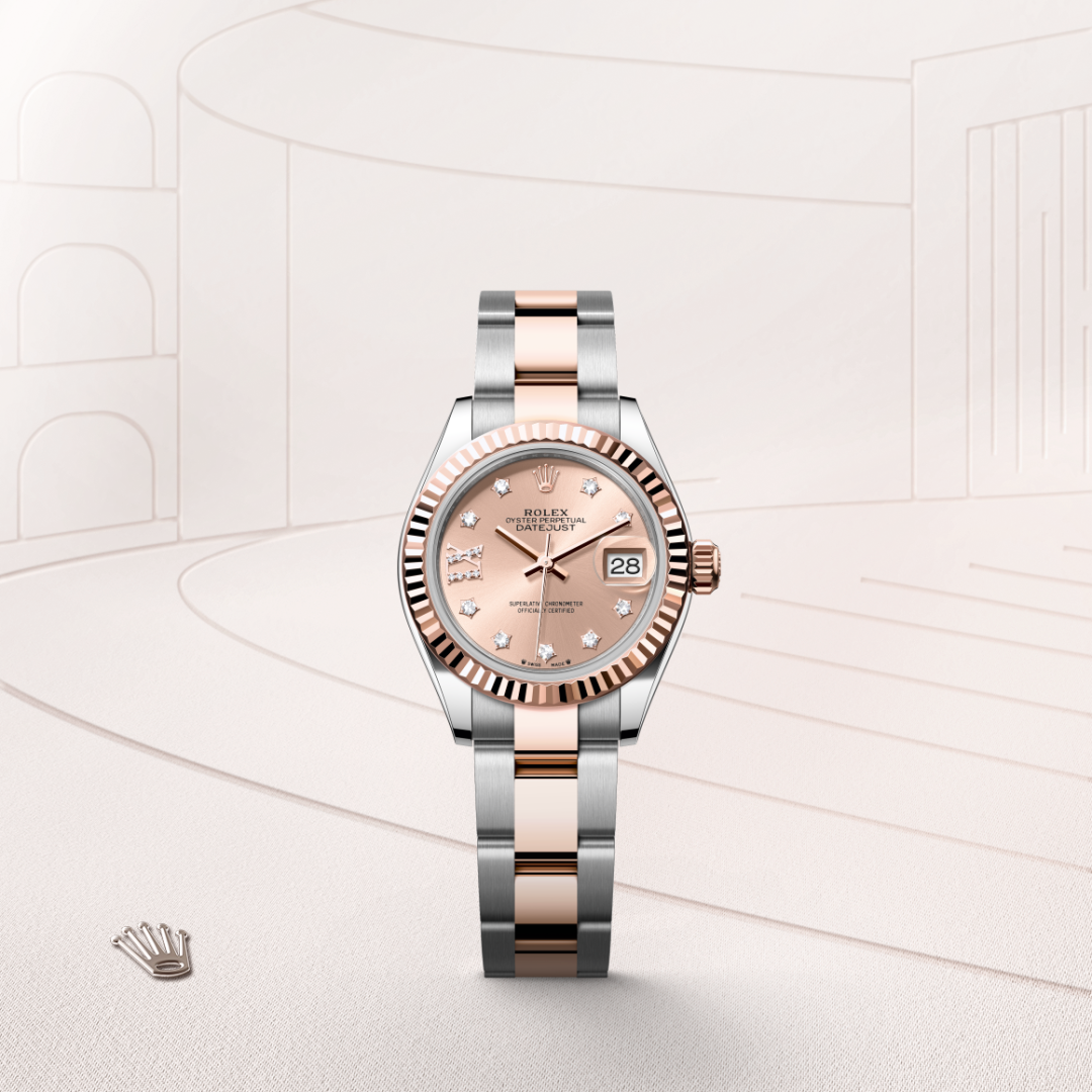 Oyster, 28 mm, Oystersteel and Everose gold
