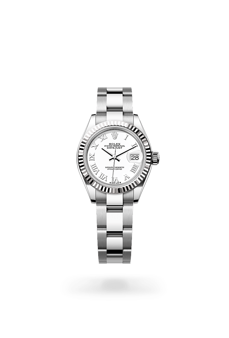 Oyster, 28 mm, Oystersteel and white gold