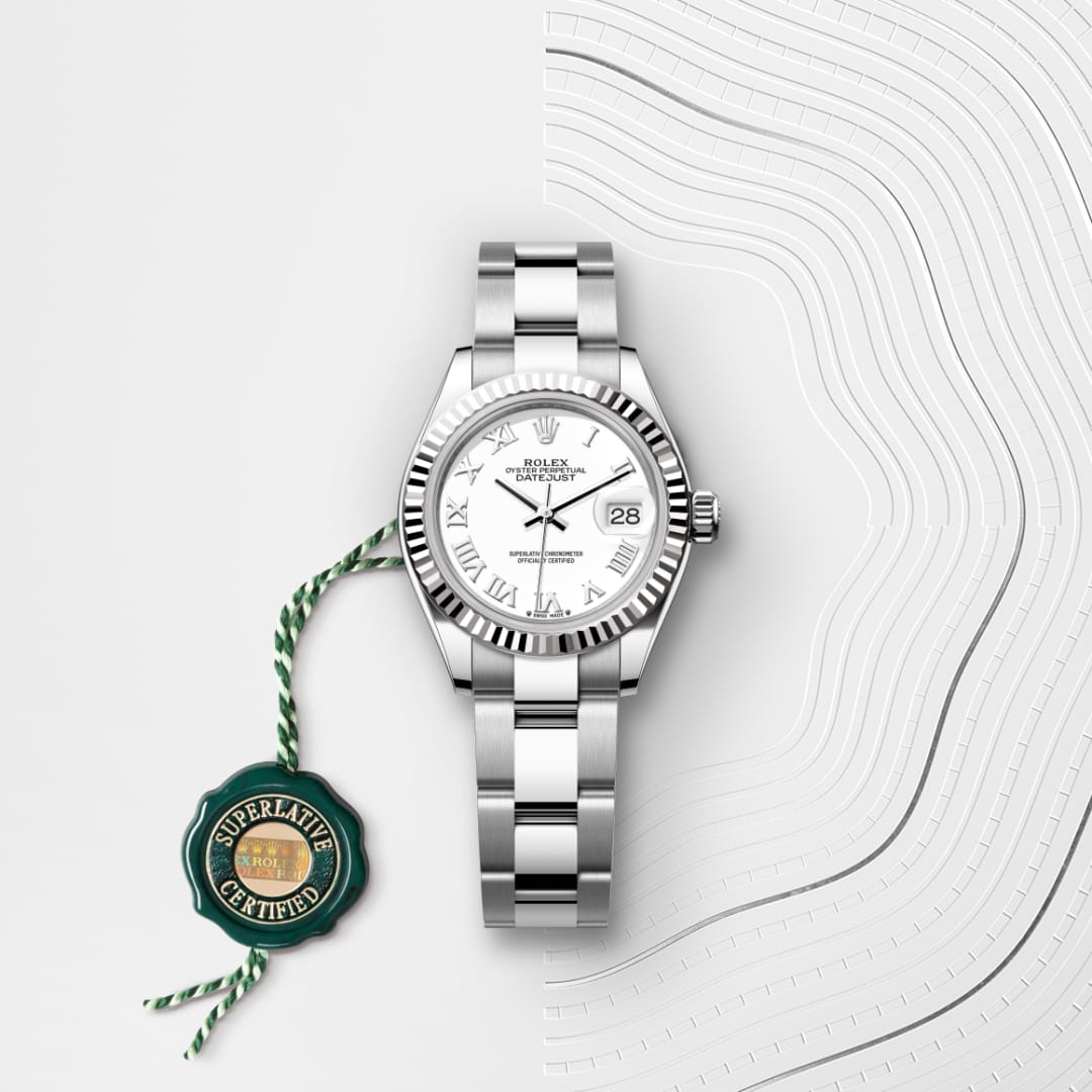 Oyster, 28 mm, Oystersteel and white gold