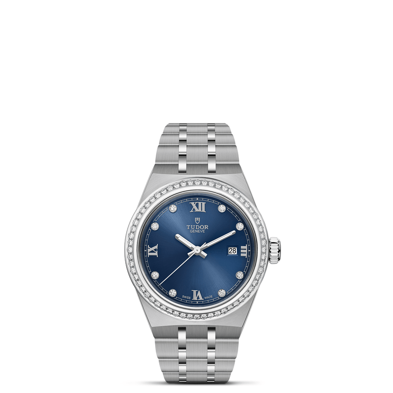 TUDOR ROYAL - 28 mm steel case - Diamond-set dial