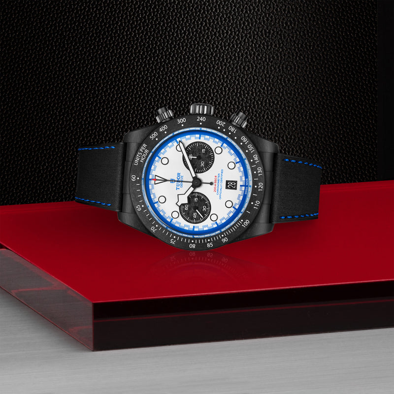 BLACK BAY CHRONO - 42mm black carbon fibre case - "Racing white" dial