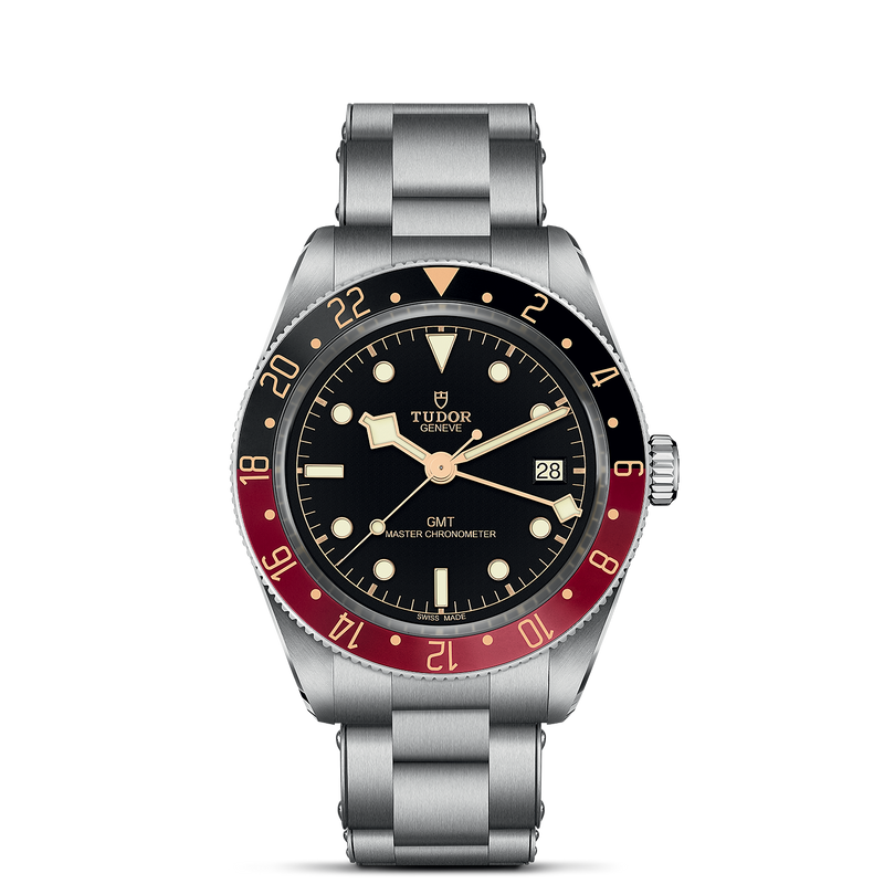 Black Bay 58-GMT - 39mm steel case - Black and Burgundy bezel