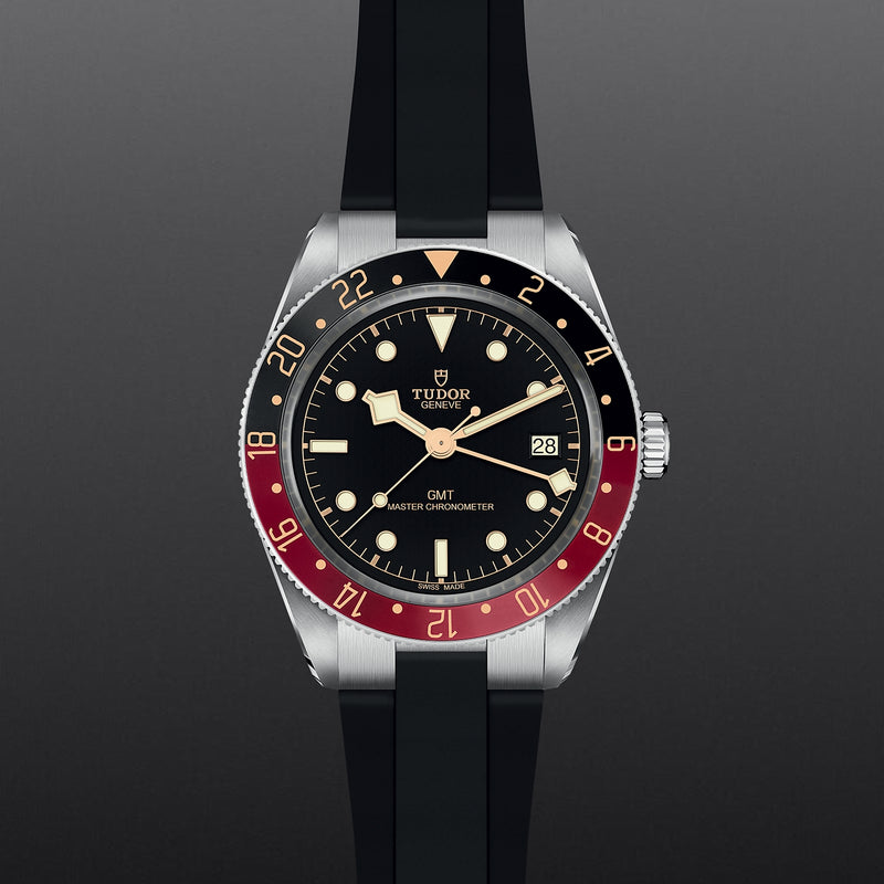 Black Bay 58-GMT - 39mm steel case - Rubber Strap