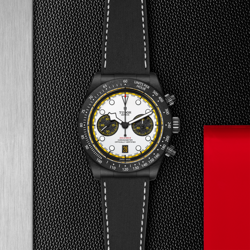 BLACK BAY CHRONO "CARBON 26" - 42mm black carbon composite case - White dial