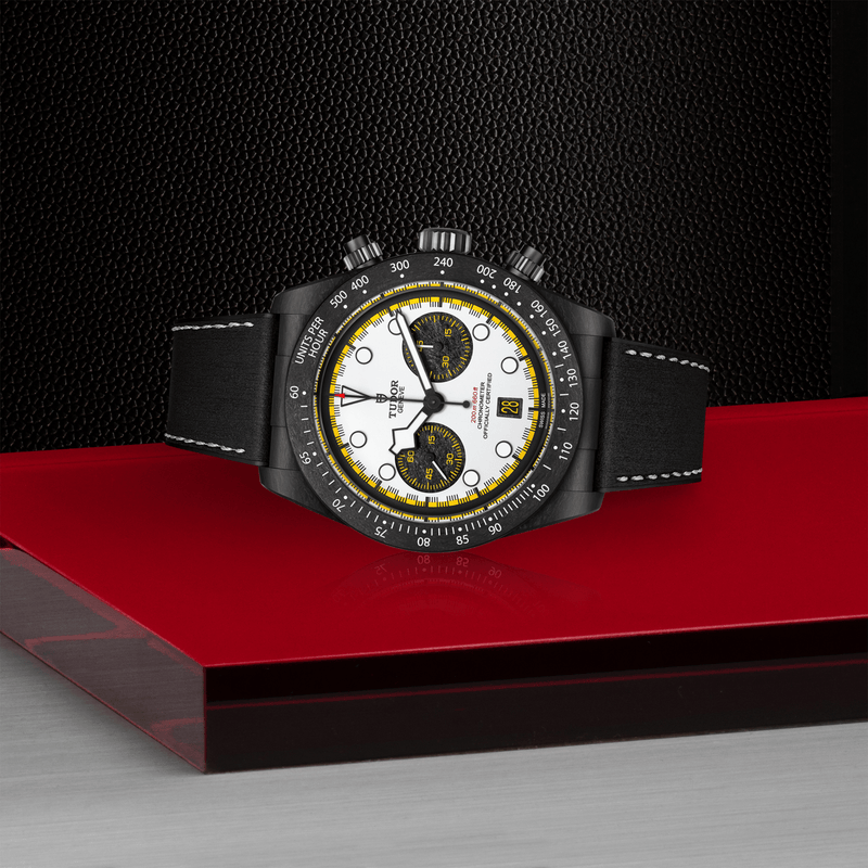BLACK BAY CHRONO "CARBON 26" - 42mm black carbon composite case - White dial