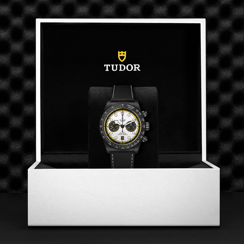 BLACK BAY CHRONO "CARBON 26" - 42mm black carbon composite case - White dial