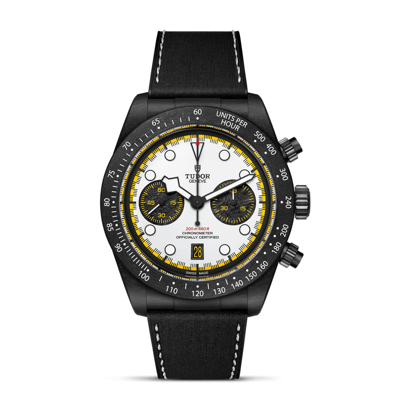 BLACK BAY CHRONO "CARBON 26" - 42mm black carbon composite case - White dial
