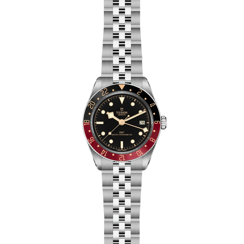 Black Bay 58 GMT - 39mm steel case - Black and burgundy bezel
